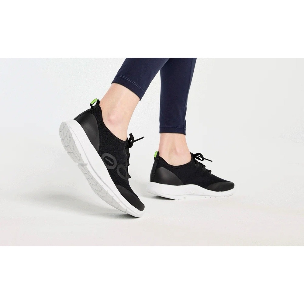 OOFOS Women's OOmg Sport LS Low Shoe - White Black Size 8 NEW - Picture 3 of 6